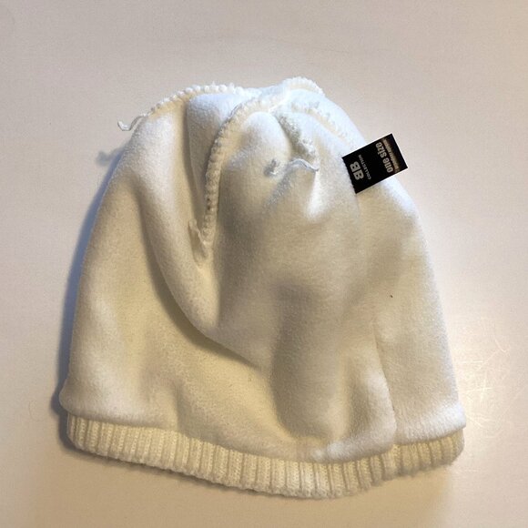 BB Collection White Snowflake Beaded Beanie Knit Hat Winter Skiing Warm Toque - Picture 5 of 7